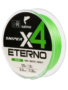 Шнур плетёный Salmo Sniper х4 ETERNO BRAID Apple Green 125/016