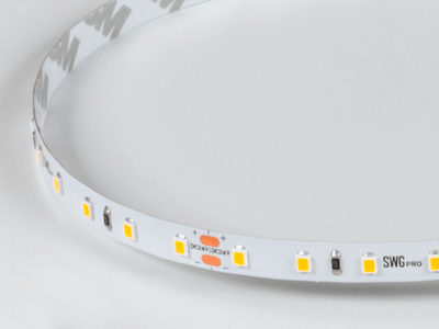 Светодиодная лента SWG PRO 2835, 84 LED/м, 8,6 Вт/м, 24В , IP20, Цвет: Теплый белый, SWG2P84-24-8.6-WW
