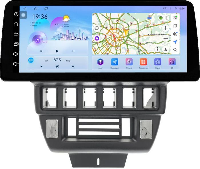 Магнитола для Lada 4x4, Urban, Bronto 1993-2019 - FarCar монитор 12.3" 2K QLED на Android 14, Быстрая, CarPlay, 4G SIM-слот