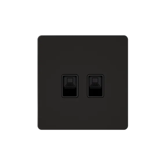 Розетка компьютерная RJ-45 Cat 6 2-я Systeme Electric Infinity Полярная ночь FSE001088