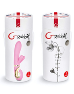 Вибратор с раздвоенным клиторальным стимулятором G Rabbit (6 режимов, 3 мотора) (Цвет: розовый)