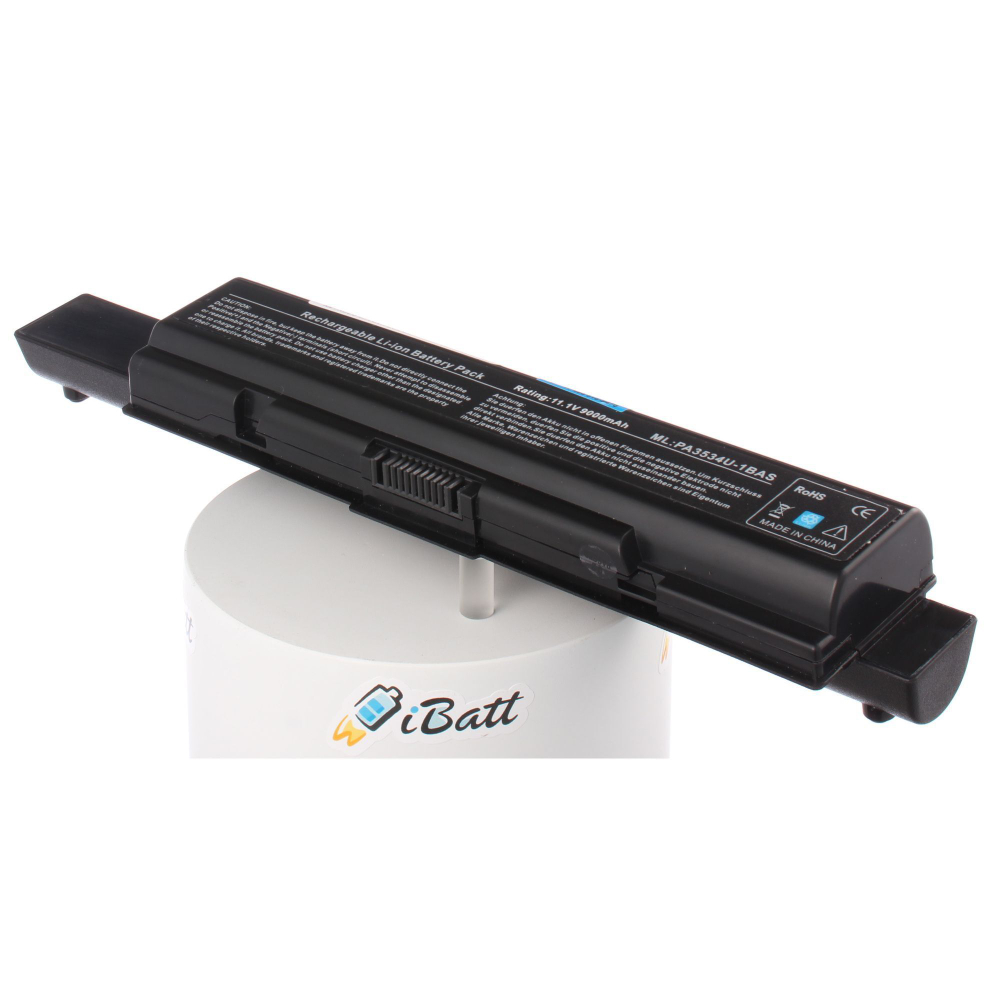 Аккумулятор iBatt 8700mAh, для Satellite L300-10Q L300-20D L300D-242 L305D-S5934 L455-S5975 L500-1EN Pro A210 A210-EZ2202X