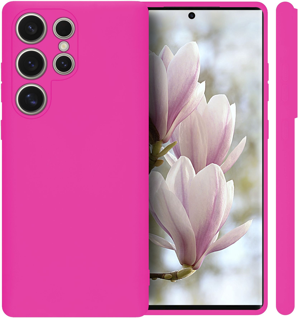 Мягкий Soft Touch чехол из силикона для SAMSUNG GALAXY S24 ULTRA с бархатной подкладкой