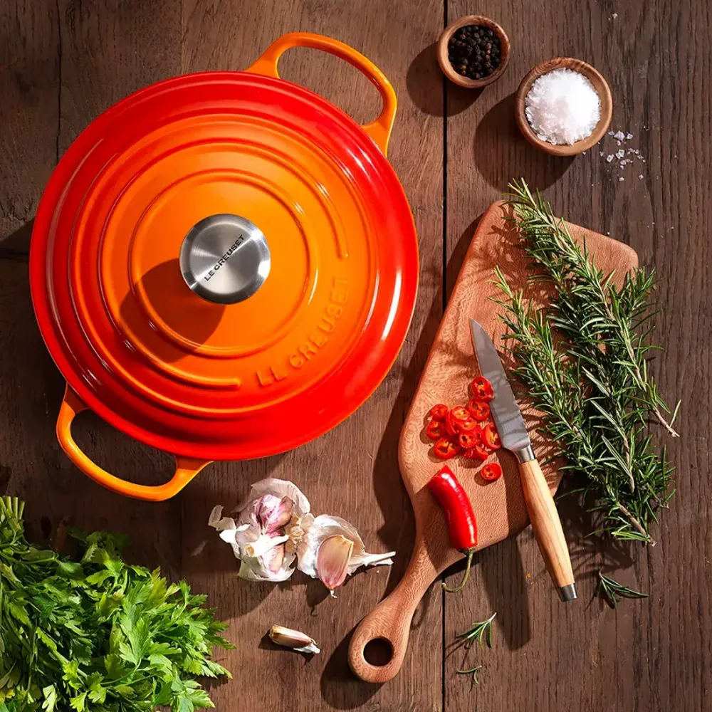 Чугунная кастрюля Le Creuset, Оранжевый - 7