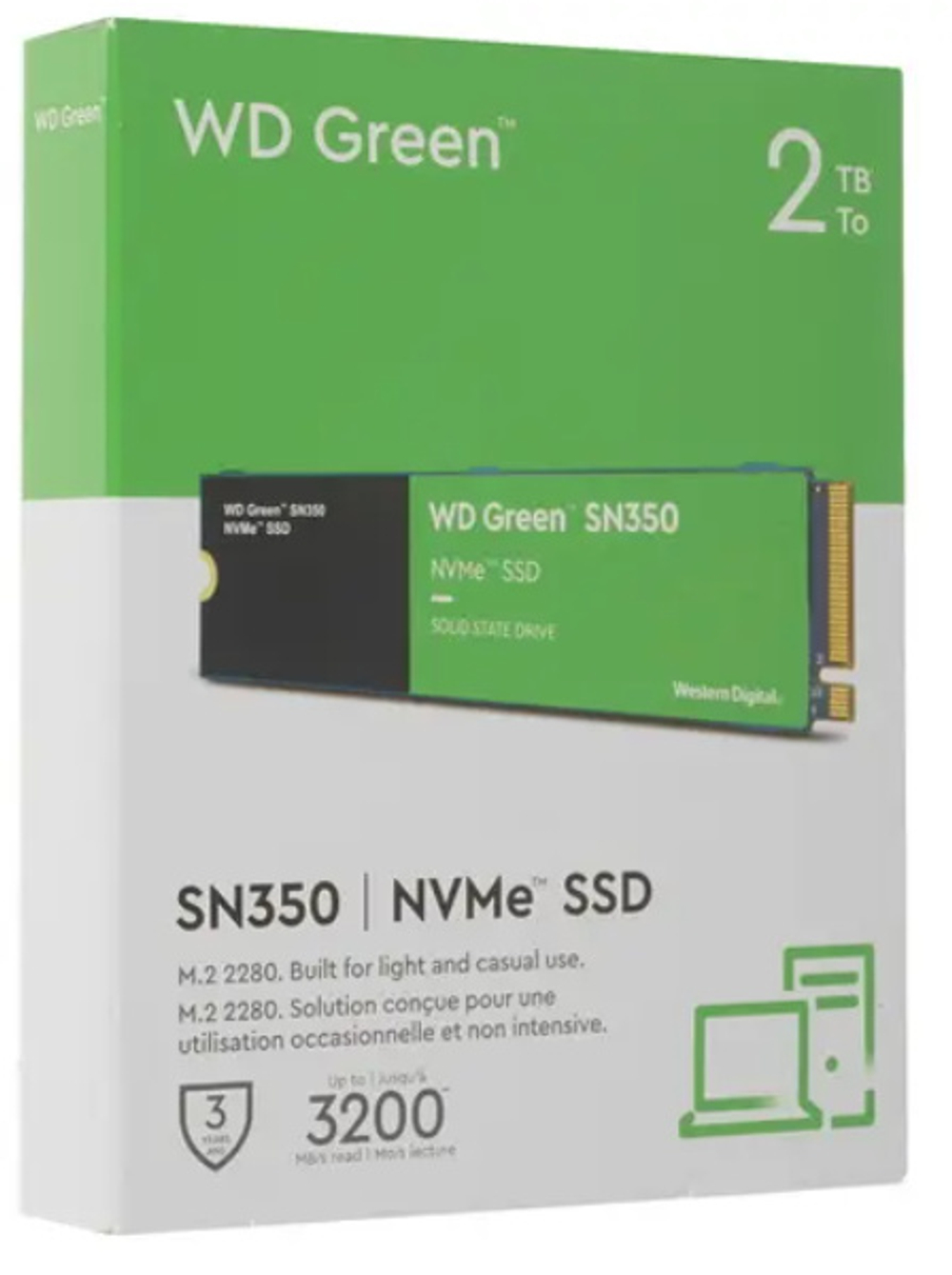 Накопитель SSD M.2 2280 Western Digital WDS200T3G0C 2000 ГБ
