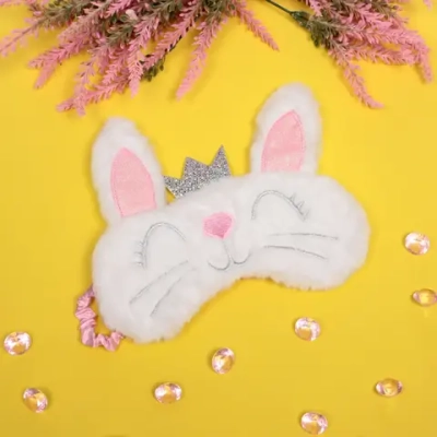 Повязка на глаза для сна «Dark sleep - Bunny Lili», цвет белый, (упаковка ZIPпакет)