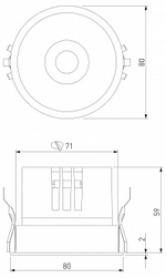 Встраиваемый светильник Elektrostandard Forte a069412
