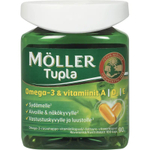 Moller Tupla Omega-3, Омега-3 с витаминами А, D3 и E, 100 капсул (Из Финляндии)