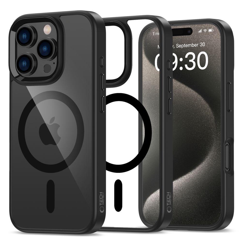 Чехол TECH-PROTECT MAGMAT Magsafe iPhone 16 PRO MAX BLACK/CLEAR