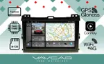 Магнитола для Toyota Land Cruiser Prado 120, Lexus GX470 (экран климата внизу) - Vaycar VA77-0456-2K на Android 13, Быстрая, 2K QLED, CarPlay,4G SIM-слот