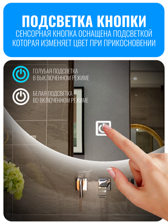 Блок питания с сенсорным выключателем для зеркала Smart Aura