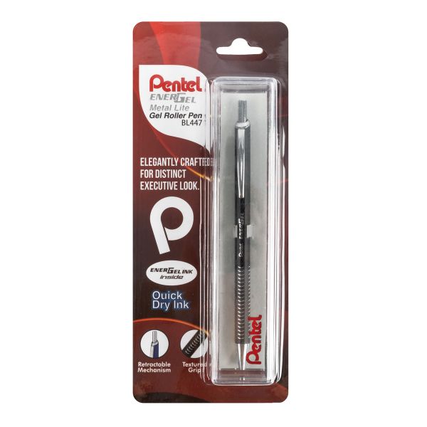 Ручка гелевая Energel Metal ⌀0.7 мм, GB цвет чернил: синий, Pentel BL447CA GB