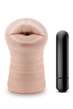 Телесный мастурбатор-ротик Nicole Vibrating Masturbator (Цвет: телесный)