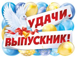 Плакат "Удачи, выпускник!", 44х60 см