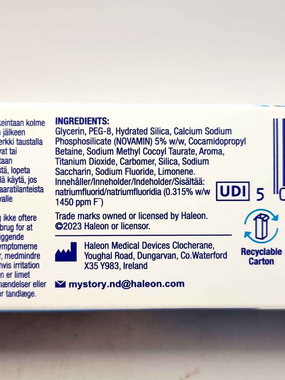 Зубная паста Sensodyne Repair & Protect 75 мл (из Финляндии)
