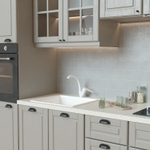 Смеситель для кухни 35k MIXLINE МЛ15-032(ML15-032W) выс.излив б/отв бок п/гайку (без подводки)БЕЛЫЙ