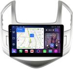 Магнитола для Chevrolet Cruze 1 2012-2015 (рамка серебро) - FarCar S400-TS18 монитор 9.5" QLED на Android 14, CarPlay, 4G SIM-слот