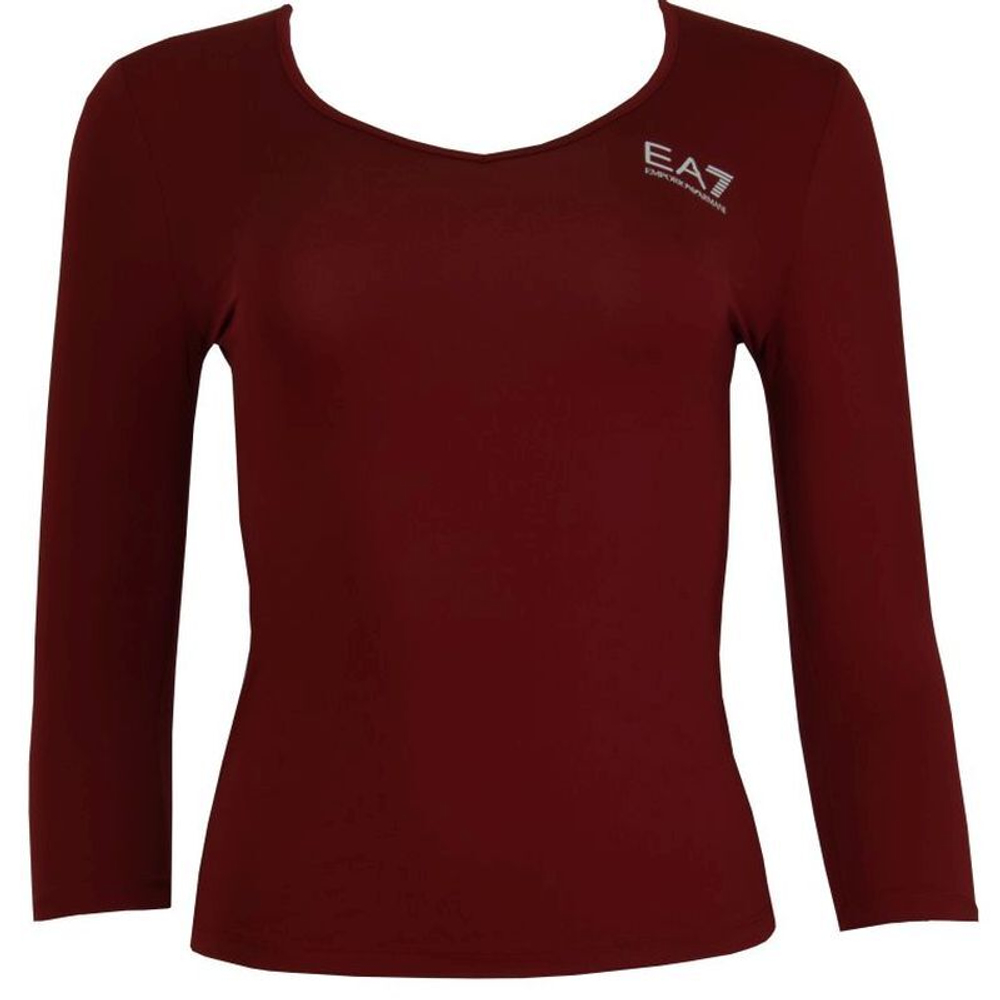 Женская теннисная футболка с длинным рукавом EA7 Woman Jersey