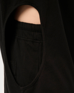 RICK OWENS DRKSHDW ЛОНГСЛИВ ЧЕРНЫЙ С ВЫРЕЗОМ