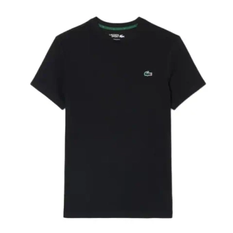 Мужская теннисная футболка Lacoste Ultra Dry Printed Sport - black/patisson