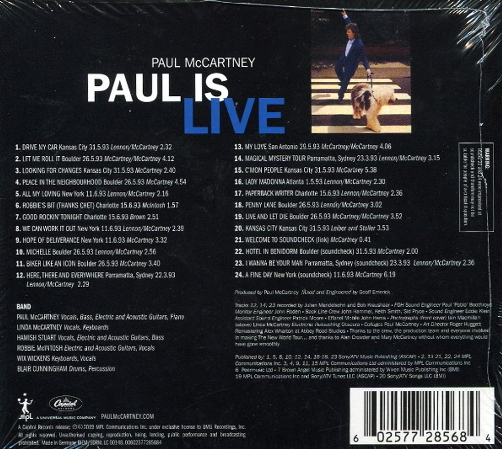 Paul McCartney / Paul Is Live (CD)