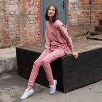 Свитшот женский "Пудровый" утепленный