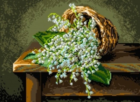"Благоухание весны"-1885 канва с рисунком