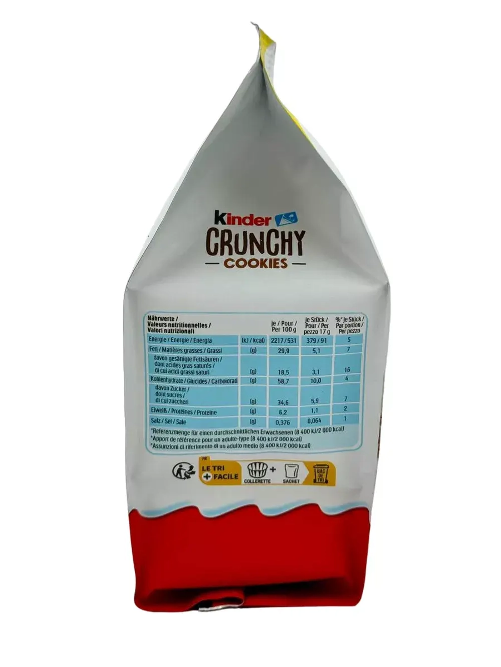 Печенье Kinder Crunchy с кусочками молочного шоколада,136гр.