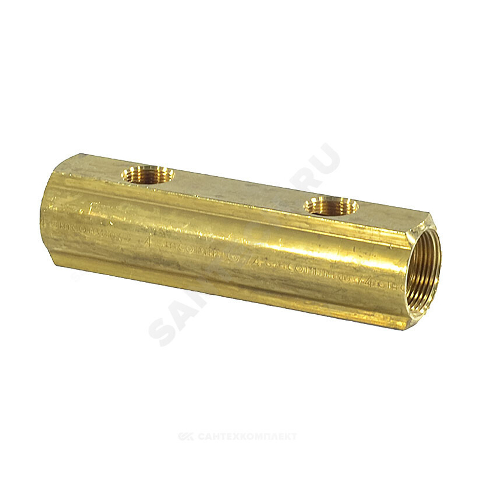 Коллектор латунь 1 1/4" ВР/ВР на 5 вых 3/4" ВР м/о 100мм R582A Giacomini R582AY005