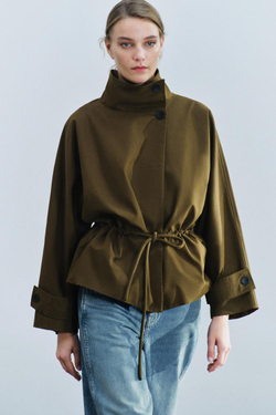 ZARA ПАРКА ОВЕРСАЙЗ — ZW COLLECTION, ОЛИВКОВЫЙ