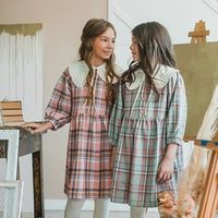 Платье фланелевое "Клетка фисташка" подростковое