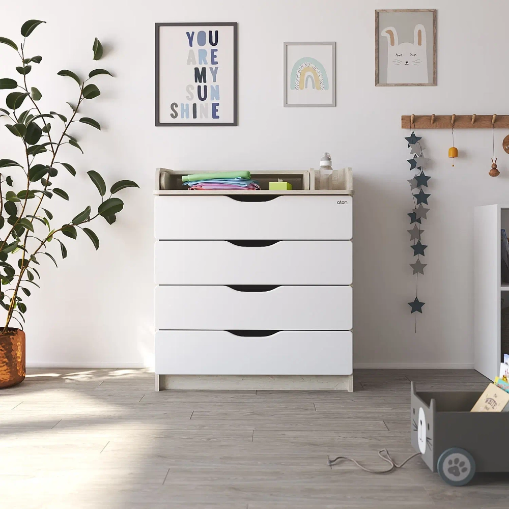 Комод Атон СИРИУС-2 WOOD ПВХ 800/4 сосна касцина