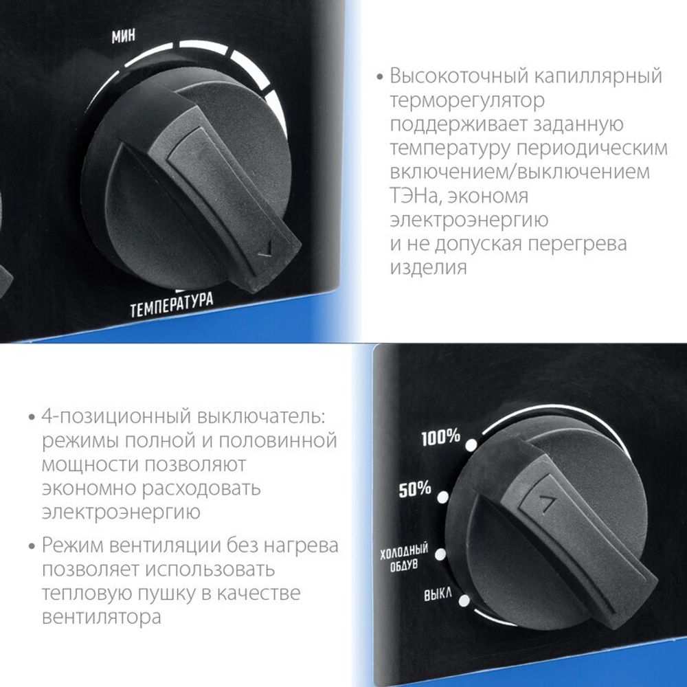 Тепловая пушка электрическая Зубр ТП-П9 - [9 кВт / 380В]