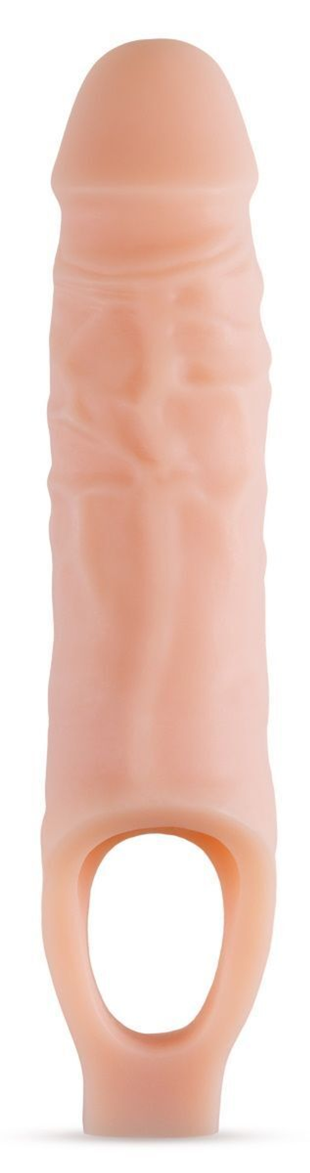 Телесный реалистичный фаллоудлинитель 9 Inch Silicone Cock Sheath Penis Extender - 22,86 см. (Цвет: телесный)