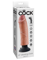 Вибромассажер на присоске Vibrating Cock - 20,3 см.