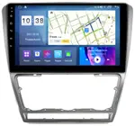 Магнитола для Skoda Octavia A5 2004-2013 (рамка серебро) - Parafar PF005SUHD на Android 13, Быстрая, QLED, CarPlay, 4G SIM-слот