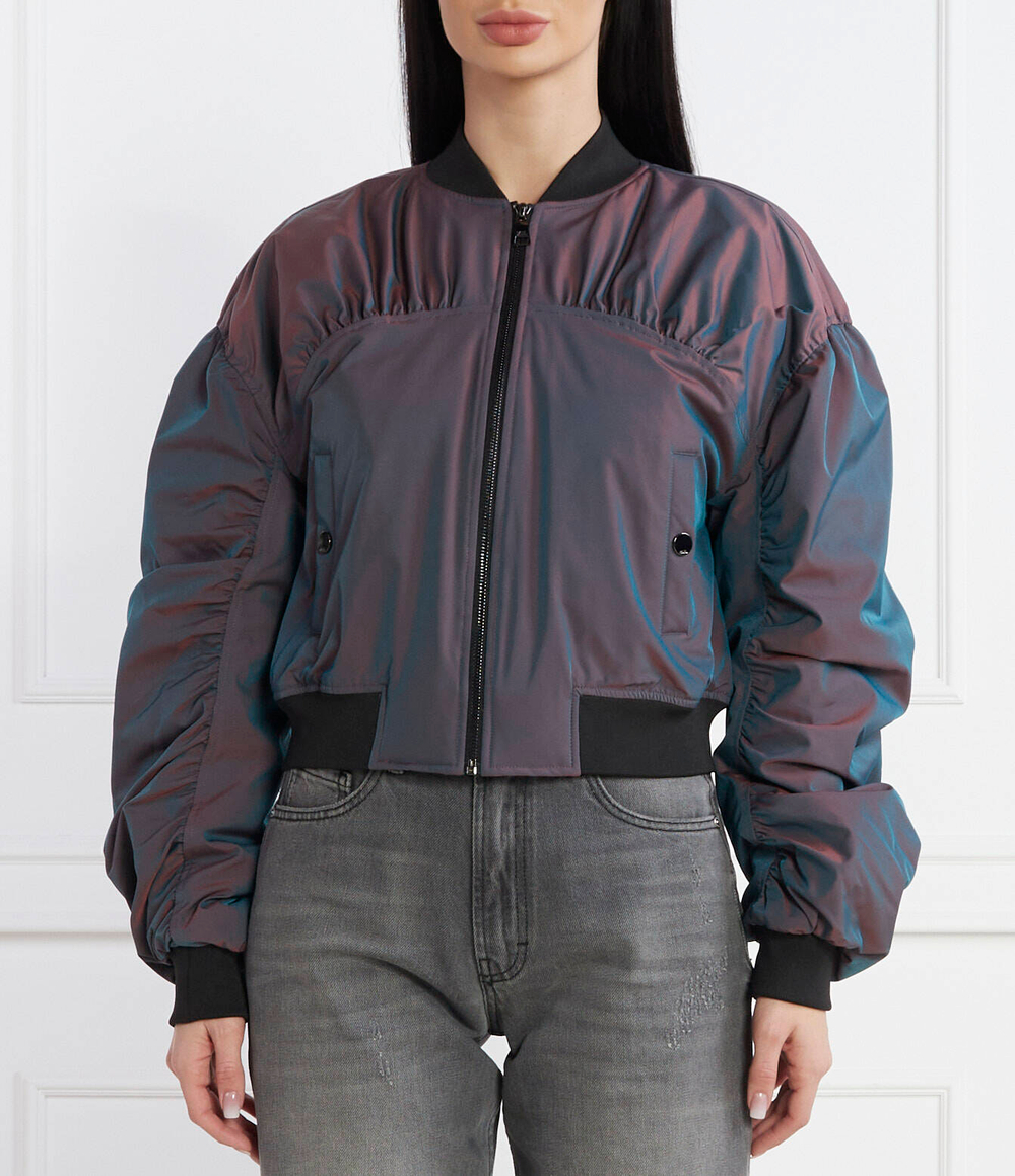 Куртка бомбер iridescent Karl Lagerfeld - индиговой(240W1403)