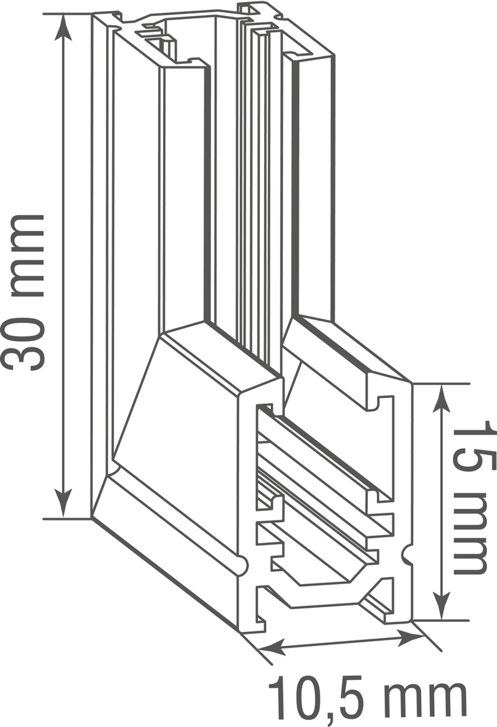 Размеры Inner corner DLSM CB
