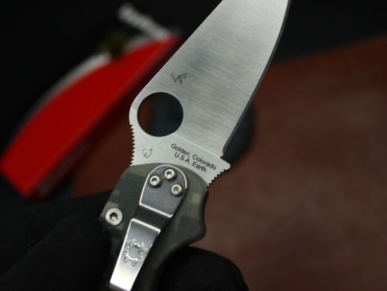 Складной нож Spyderco ParaMilitary 2 C81GPCMO2 c клинком из стали CPM-S45VN, рукоять G10