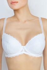 Бюстгальтер 12016 Glamour Lace Senselle (bianco белый 90D)