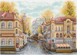 "Московские улочки. Яузский бульвар"-1760 канва с рисунком