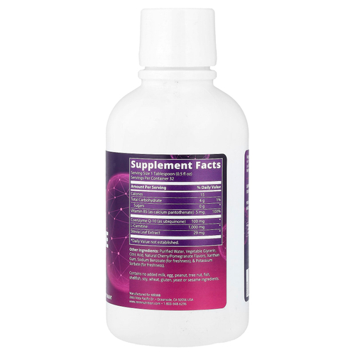 MRM Nutrition, коэнзим Q10, L-карнитин, вишня и гранат, 480 мл (16 жидк. унций)
