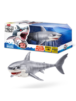 Интерактивная игрушка Robo Alive Great White Shark, серый