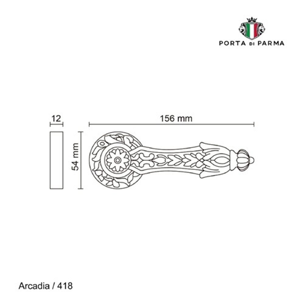Ручка раздельная PORTA DI PARMA Arcadia PVD золото