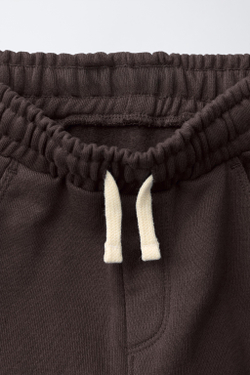 ZARA БРЮКИ BARREL ИЗ ФУТЕРА, ШОКОЛАДНЫЙ