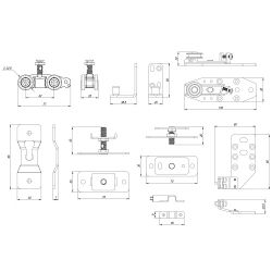 Комплект для телескопического открывания дверей ARMADILLO SLD.Comfort - PRO SET 5.PROF /49573/