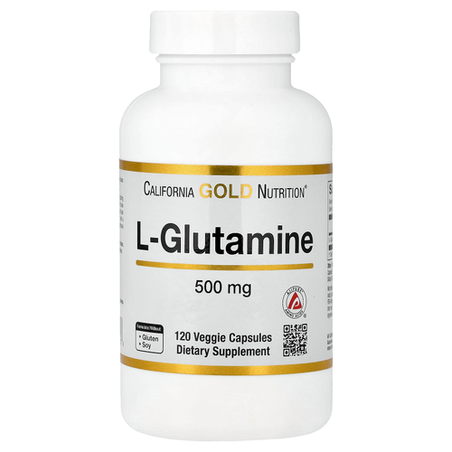 California Gold Nutrition, AjiPure®, L-глютамин, 120 растительных капсул (500 мг в 1 капсуле)