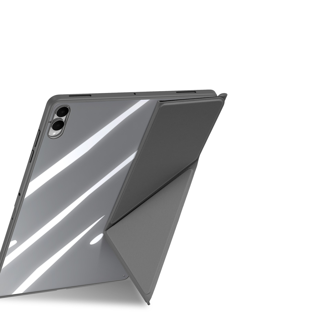 Чехол книжка серого цвета от Dux Ducis для Samsung Galaxy Tab S11 Ultra, серия Magi Series Case