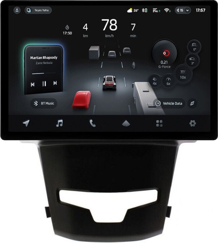 Магнитола для SsangYong Actyon 2 2013-2021 - Teyes CC4-PRO монитор 13" 2K QLED на Android 13, Быстрейшая, Snapdragon 778G, ИИ, CarPlay, DSP, 4G SIM-слот