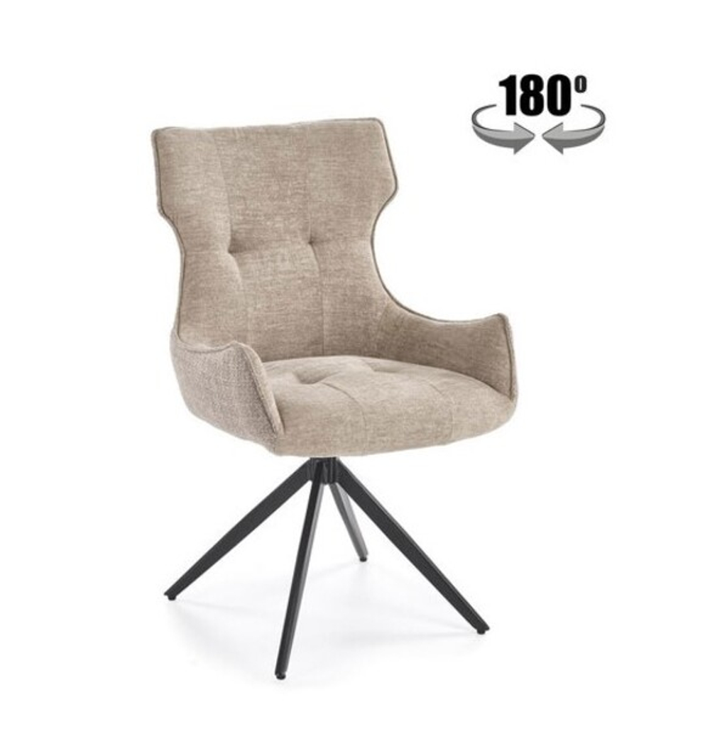 Стул HALMAR K573 бежевый/черный, поворотный